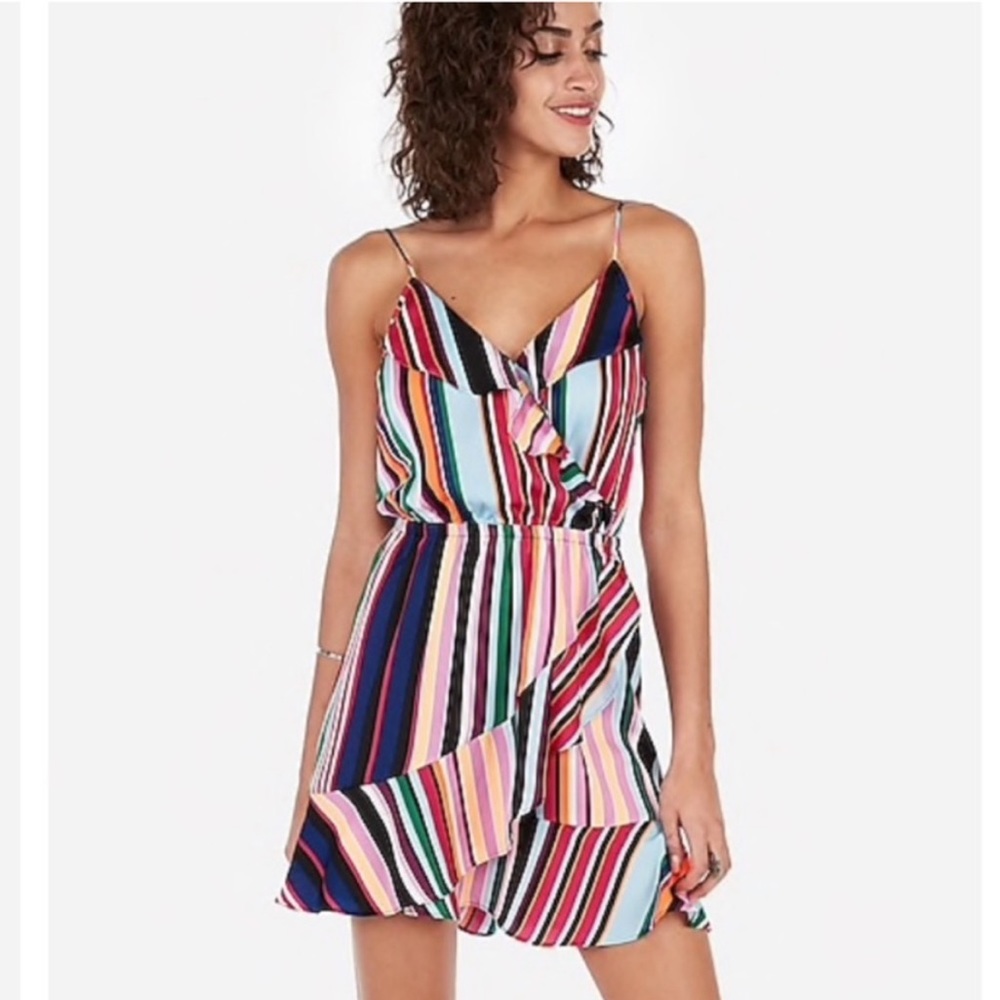 Express Striped Dress XS New Colorful